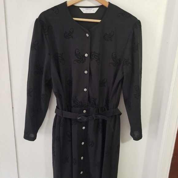 St. Michael Vintage Button Down Cinched Ornament Dress - Picture 7 of 11